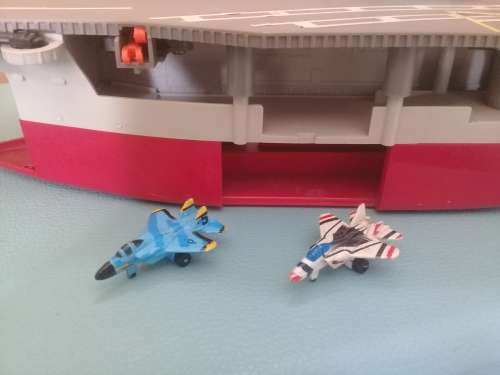 Vintage 1988 Micro Machines Aircraft Carrier + lots of extra's